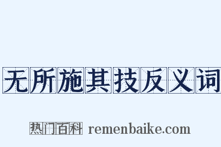 无所施其技反义词是什么意思的图片
